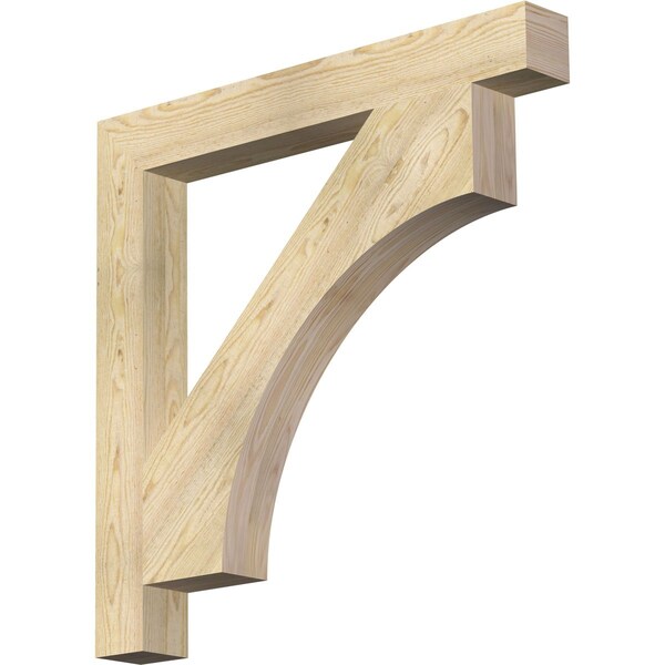 Ekena Millwork Westlake Block Rough Sawn Bracket, Douglas Fir, 4"W x 34"D x 34"H BKT04X34X34WTL05RDF - main